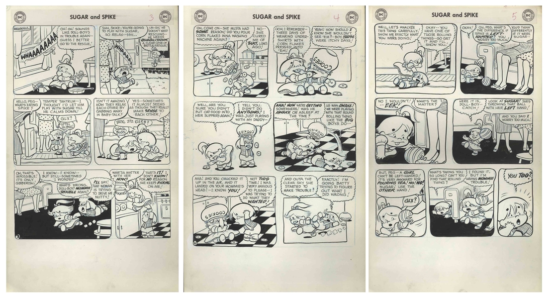 Sheldon Mayer Original Hand-Drawn ''Sugar and Spike'' Comic Book -- Complete Issue Comprised of 26 Pages From the April 1958 Issue #15